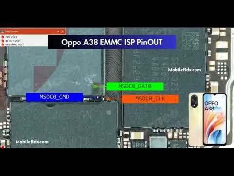 Oppo A38 EMMC ISP PinOUT Test Point