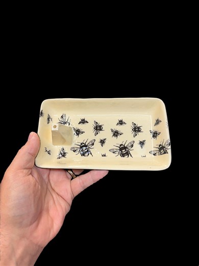 Bee Incense Holder Gift – Handmade Ceramic Honeybee Incense Burner Tray - Etsy