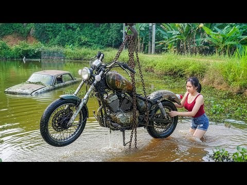 Full Video Timelapse The Girl's Challenge Restores Many Old Large Displacement Motorcycles