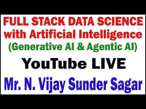 FULLSTACK DATA SCIENCE BY VIJAY SIR DURGASOFT YOUTUBE LIVE SREAM