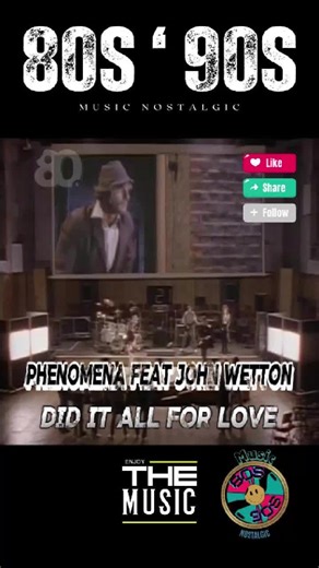 Phenomena feat John Wetton - Did It All For Love Music Video