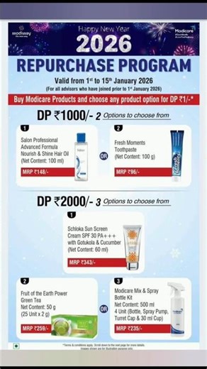 Monthly Repurchase Program and offers for #Modicare #modiway