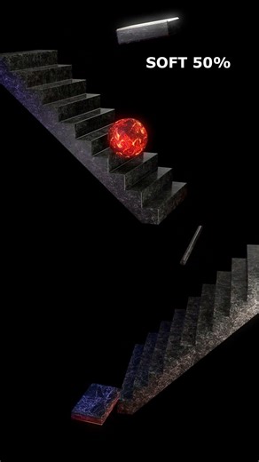 0% vs 100% Soft Body in Blender 🔥 Real Physics Test #shorts #blender3d #simulation #vfx #physics