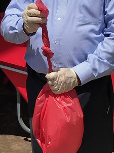 How to Properly Tie a Biohazard Bag - Red Bag Waste