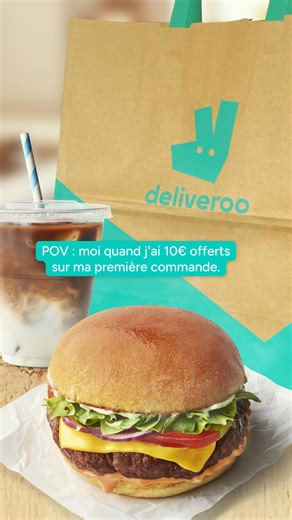 Profitez de 10€ offerts sur votre première commande. Retrouvez le code directement dans l’appli. Conditions générales applicables sur https://deliveroo.fr/fr/terms | Deliveroo