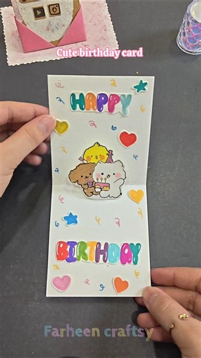 cute birthday card diy 💝#relatable #shortsfeed #fyp #youtubeshorts #diy #birthday #craft
