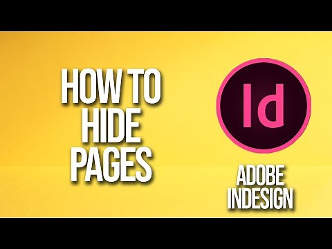 How To Hide Pages InDesign Tutorial