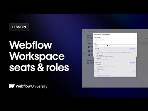 Webflow Workspace seats and roles – Webflow tutorial