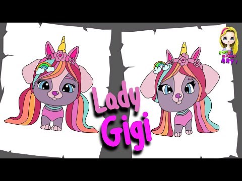 VIP pets: How to Draw Lady Gigi | Drawing Tutorial