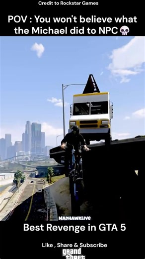 Michael Provoked The Wrong NPC… Instant Regret 💀 #relatablememes #filters #gta