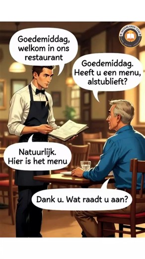 How to ask for the menu in Dutch in a restaurant. #الهولندية #learnontiktok #dutch #learndutchonline #nederlands
