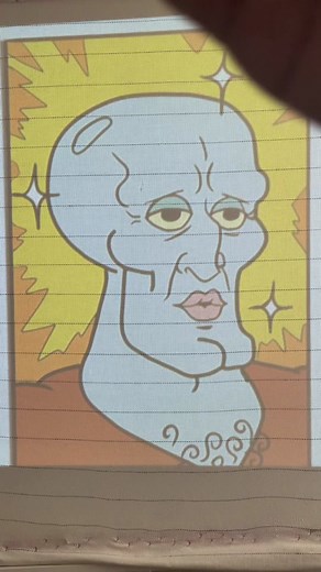 PART 4 | How to project your rug design onto your tufting frame the right way. Ask any tufter how many times they forgot to flip their image 🤦🏻‍♀️ ive wasted so much yarn and fabric because i forgot lol. Don’t be like us and favorite this video to learn how to do it the right way ✅ also peep my muse, handsome squidward 🦑 🩶 #handsomesquidward #spongebobart #squidwardtentacles #squidward #squidwardtentacools #spongebobrug #howtotuft #tuftingtips #tuftingforbeginner #beginnertips #rugmaking #cu