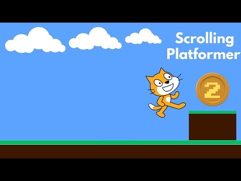 Scratch Tutorial | How to make a Scrolling Platformer | Gravity