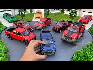 Mini Pickup Trucks Diecast Model Cars Collection | Ft Muscle Cars | Miniature Automobiles