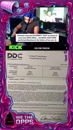 Chrisean Rock drops the final word, the Crazy In Love paternity test is certified 100% real by doctors, confirming Blueface is the dad 😳👶 What do you think, will he finally accept or keep denying? 🔥👀 Check the link in bio for exclusive Clip SZN streams! 🔗 Follow @wetheopptv for more drama highlights! #ChriseanRock #Blueface #PaternityTest #WeTheOppTV #NoFilter ⚠️ Disclaimer: for news, commentary, entertainment only. No promotion of violence.