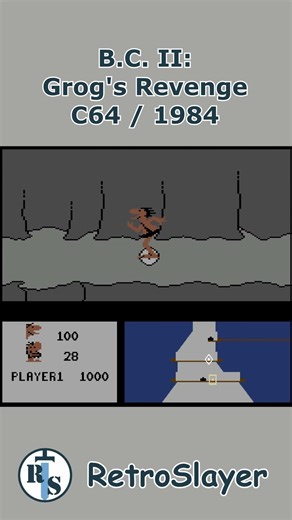 B.C. II: Grog's Revenge Gameplay Commodore 64