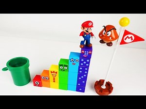 Mario is Looking for Numberblocks Missing Magnet Block Step to Get to the Flagpole | Fan Made Parody