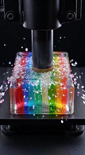 Industrial Hydraulic Press vs Hard Candy Block Experiment