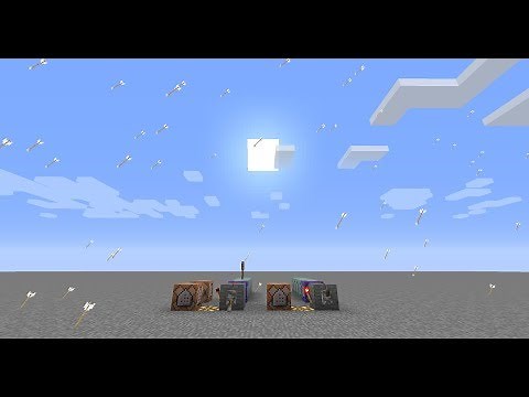 Minecraft command block testing world - Arrow Rain!