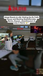 Adapt reacted to xQc visiting the ex FaZe house in a streamer video game and meeting StableRonaldo, Banks, Kaysan, Jasontheween, and Lacy 😭🔥 #Adapt #xQc #FaZe #Jasontheween #Lacy