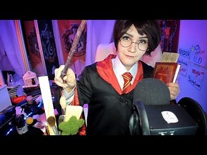 ASMR Harry Potter cosplay, whisper, brushes, scratching | АСМР косплей Гарри Поттер, шепот, кисточки