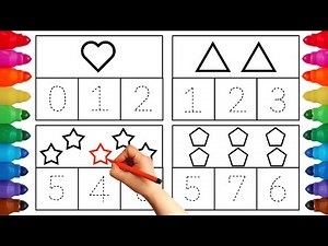 숫자 1부터 10까지 따라 쓰기 | 숫자세기 | 숫자 만큼 모양 색칠하기 | 숫자찾기 | counting numbers | Number Song