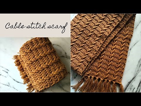 How to crochet a cable stitch scarf | cable stitch scarf for men