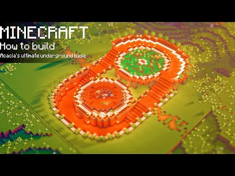 Minecraft : How to build Acacia's ultimate underground base | Minecraft Base Tutorial