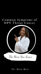 13K views · 148 reactions | Signs and symptoms of HPV Throat Cancer. It’s important to know the symptoms of a throat cancer. In the video, I share the common things you need to look out for. The last one might surprise you. If you’re experiencing these types of symptoms that won’t go away, see an ENT specialist for a thorough examination. #drnosebest | Tonia L Farmer MD | Facebook