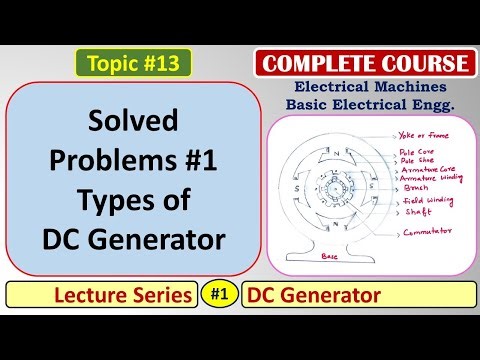 13 Solved Problems #1 - Types of DC Generator