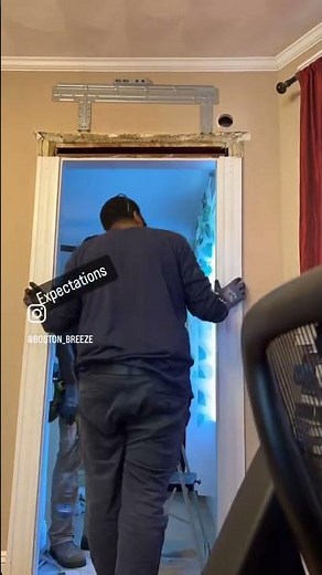 Installing Samsung mini split head inside customers living/dining room.