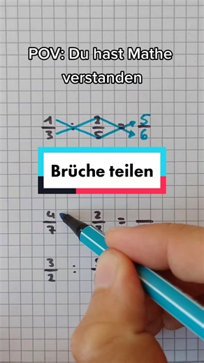 Brüche teilen leicht gemacht mit Mathetricks