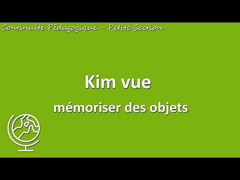 Kim vue: jeu pour mémoriser visuellement des objets (3 à 4).