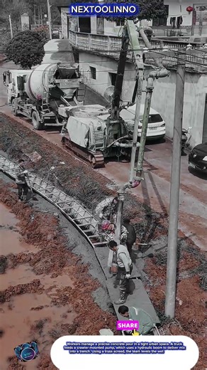 Modular Concrete Pump Machine Skills for Water Channel Casting Projects in Narrow Areas