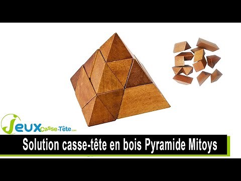 Solution casse -tête en bois pyramide