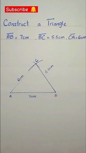 Construct a triangle with given sides #triangle #construction #maths