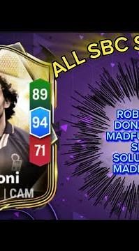 ROBERTO DONADONI 93 RATED MADFUT ICON | ALL 16 MADFUT SOLUTIONS | MADFUT SBC SOLUTION | MADFUT 26
