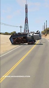 Realistic Highway Car Crashes #346 youtubeshorts