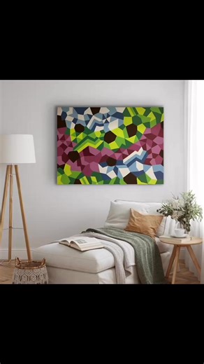 Looking for an original work of art? Hand painted geometric abstract art on canvas. Bold colors and design that creates rhythm, energy and emotion. Commissions available. @eileentichauerart #artroomsapp #ArtStage #artifactprojects #eileentichauer.com #colorfulabstractart #fulltimeartist #vividart #torontoartcollector #artforyourwalls #abstractpainter#originalartforsale # canadianabstractpainter # onlinegallery #corporateart #homedecor #womenartistsofinstagram #womenartists #artforlawfirms #geome