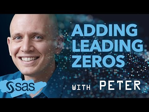 SAS Tutorial | How to add leading zeroes in SAS