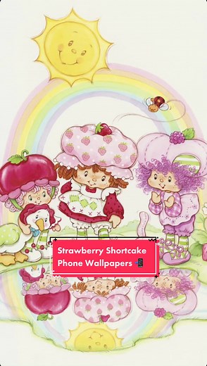 A background for every berry! Save this video to pick yours and comment which types of phone wallpapers you want to see next ❤️🍓#strawberryshortcake