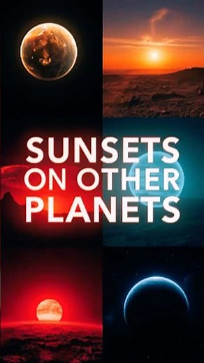 🌅 Sunsets on Other Planets | Colors Across the Solar System🪐 #PlanetaryScience #Astronomy #sunsets