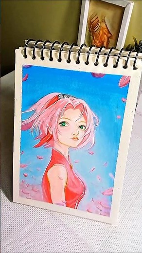 The Day-8🤯||Sakura fans⚡Wait is over‼️#anime #sakura #painting #short #shortsvideo #drawing