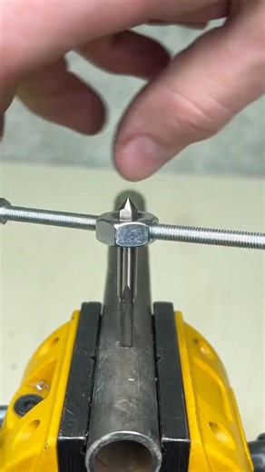 How to Thread a Pipe and Install Nut & Bolt | Pipe Threading Tutorial for Beginners 👍 #shorts