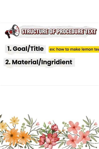 3 Struktur Utama Procedure Text! (Wajib Tahu)!!