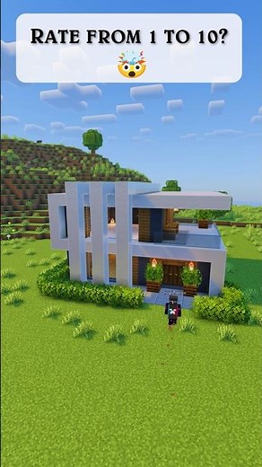 Simple Modern House Tutorial ✅ #minecraft #builds