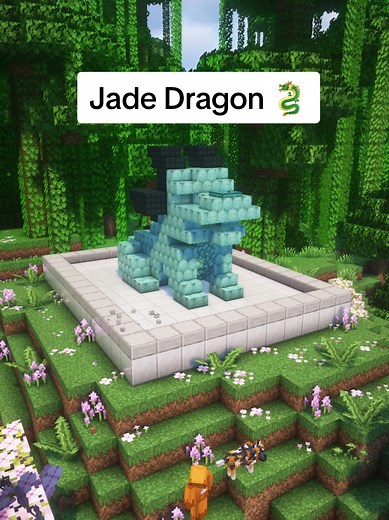 Jade Dragon 🐉 Rate this 1-10? #Minecraft #minecrafthouse #minecraftbuilding #minecrafttutorial