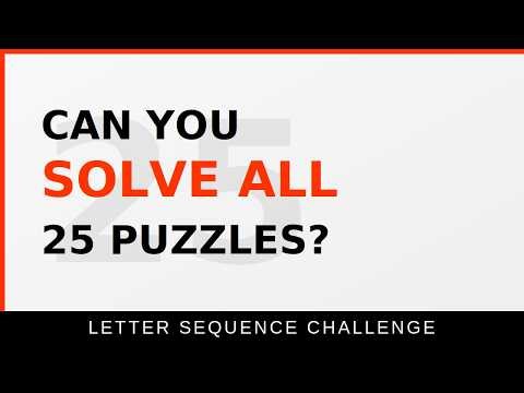 25 Letter Sequence Puzzles That 99% Of People FAIL — Can You Solve Them All?