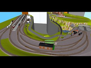 Gleisplan Spur H0, 360 * 320 cm, Märklin K + Peco Code 100, DG, Kopf-Bhf, sequentieller Zugspeicher