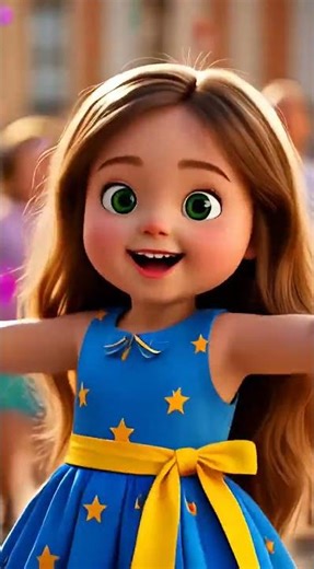 3D Cartoon Cute US Little Girls Dance 💃✨ 8K Ultra HD | Viral Kids Animation Short 2026